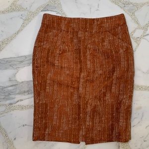 Jcrew Womens Above the knee pencil skirt with pockets, cotton/acetate blend.